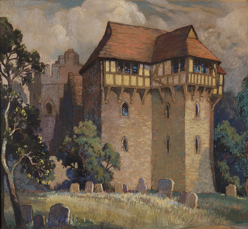 Stokesay Castle painting