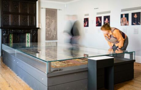 A photo of The Commandery's Hamilton Room with visitors.