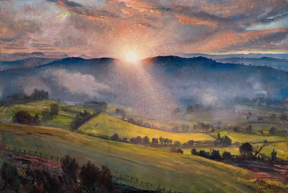 Dame Laura Knight - I Paint Today. Sundown, c.1955.