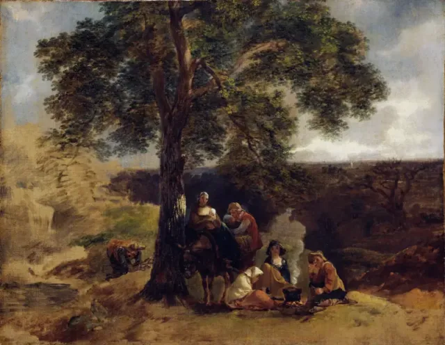 'Landscape with Gipsies', Thomas Gainsborough, 1753-4. Bequeathed by Mrs Arthur James 1948. Photo: Tate.