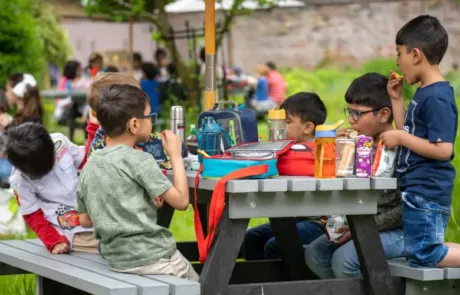 A school visit in the Orchard Picnic Area