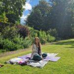 Family yoga at the commandery
