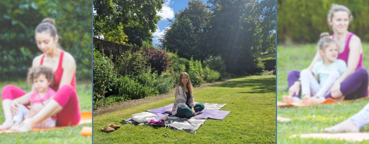 Family yoga at the commandery