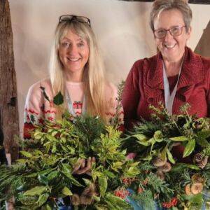 Christmas wreath making at The Commandery