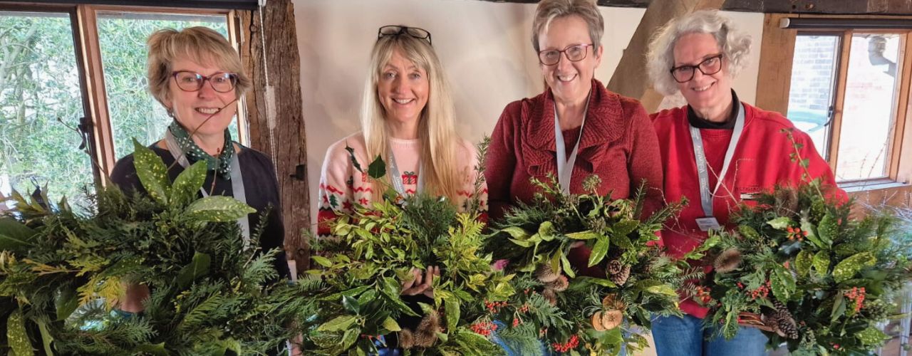 Christmas wreath making at The Commandery