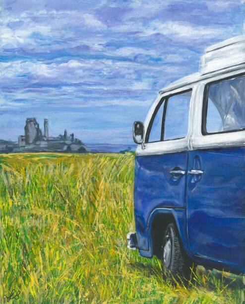 Van with a View, Corfe Castle, Lisa Bridge © the artist.