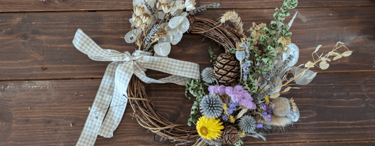 spring wreath making