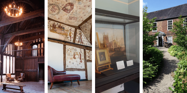 Collection of pictures showing different features of the commandery through time