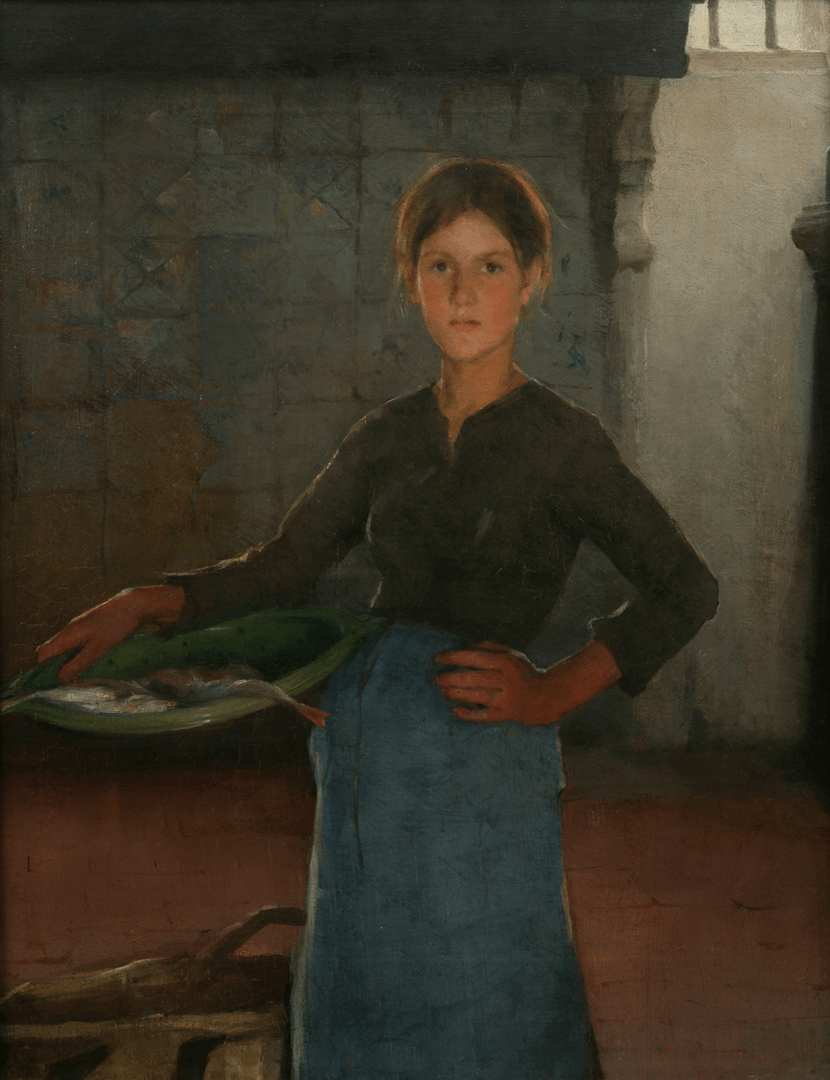 Elizabeth Forbes - Zandvoort Fisher Girl. Penlee House Gallery & Museum.