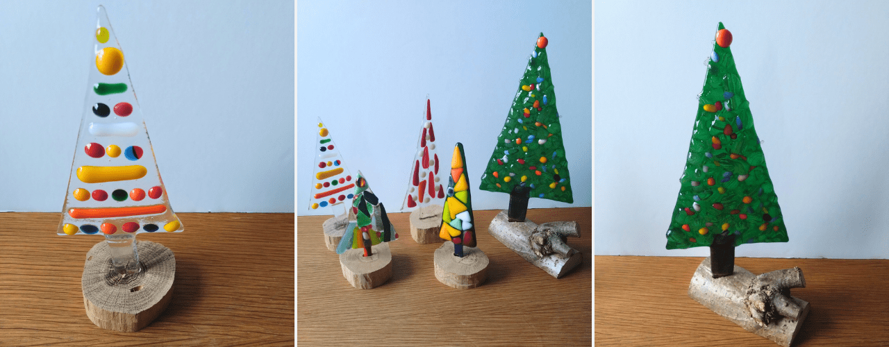 Glass fusion Christmas trees