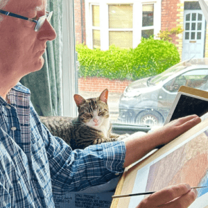 Graham Bleathman & Arthur the Cat