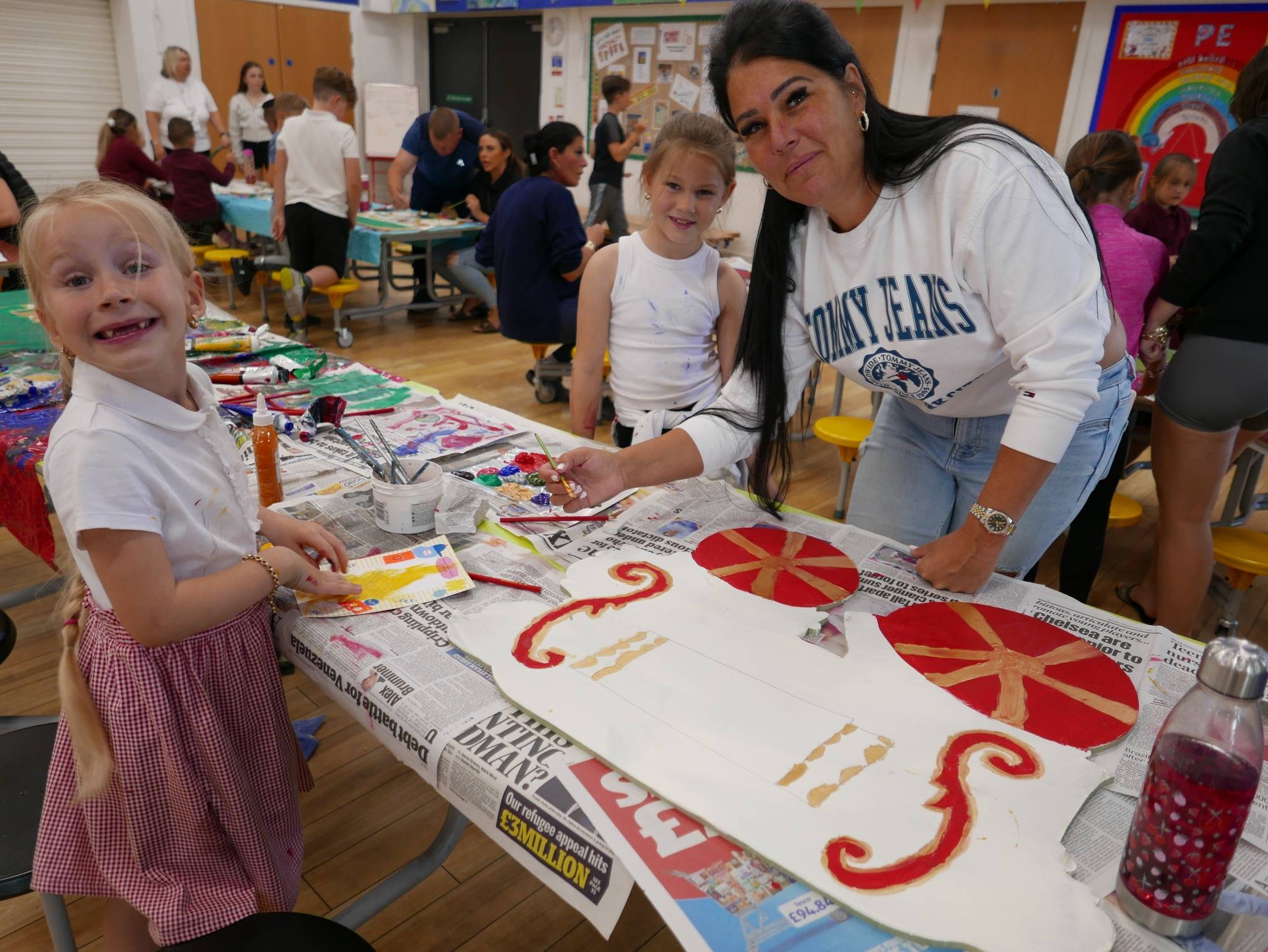 Families taking part in creative vardo workshop Families taking part in creative vardo workshop